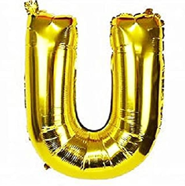 Golden Foil Balloon Alphabet U