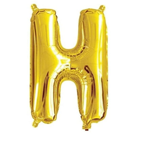 Golden Foil Balloon Alphabet H