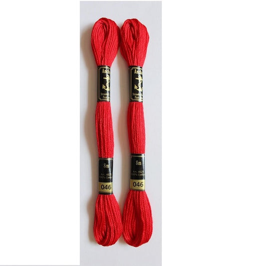 Anchor Embroidery Thread 8m (Bright Red- 046)