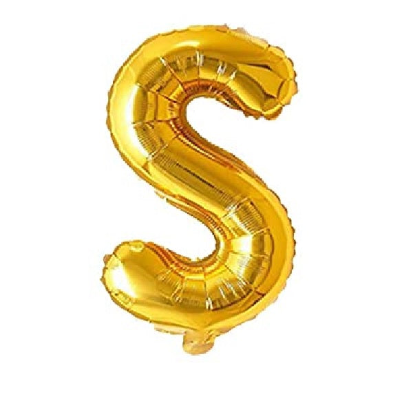Golden Foil Balloon Alphabet S