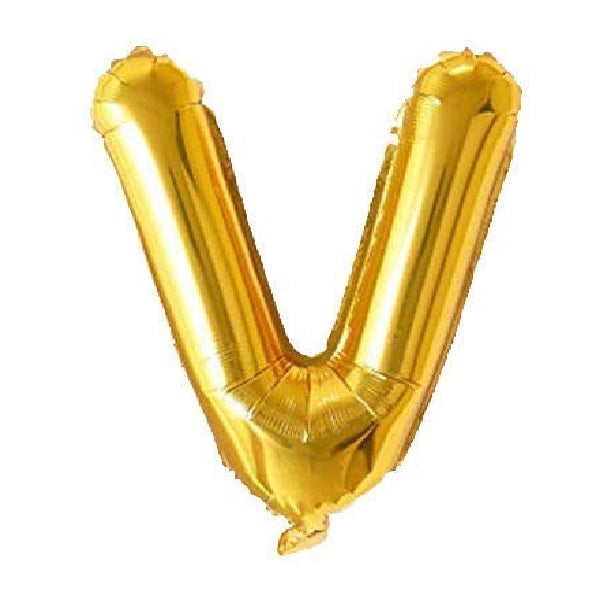 Golden Foil Balloon Alphabet V