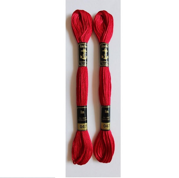 Anchor Embroidery Thread 8m (Red- 047)