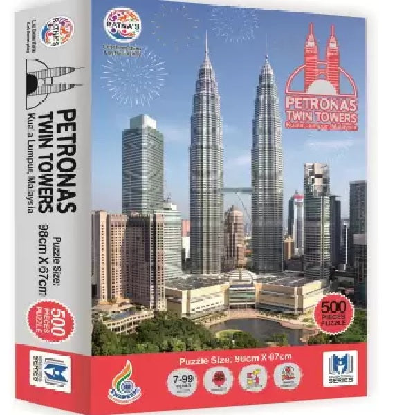 Ratna Puzzle (Petronas Twin Towers Kuala Lumper, Malaysia) 500 Pieces Puzzle
