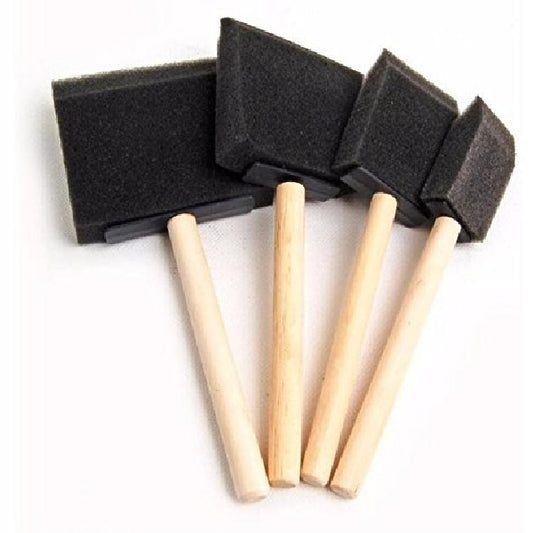 Painting Sponge Flat (Black- Set Of 4) Mix Size