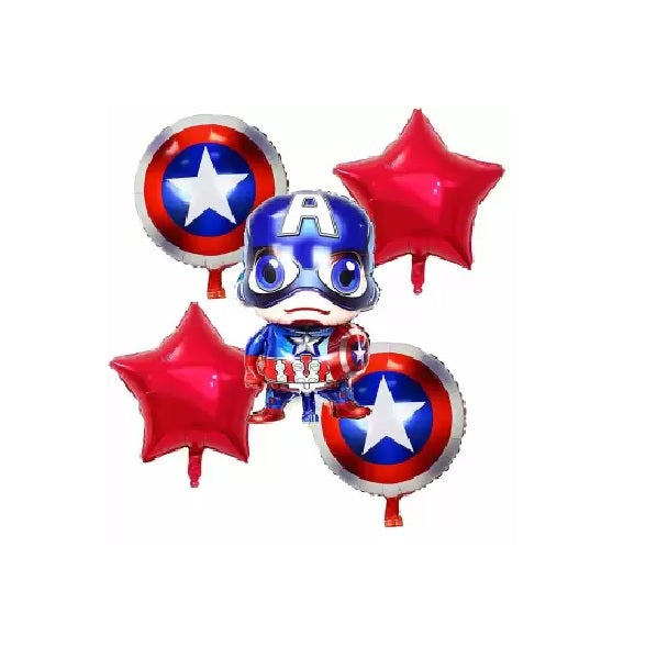Foil Balloon - Captain America (Set Of 5)