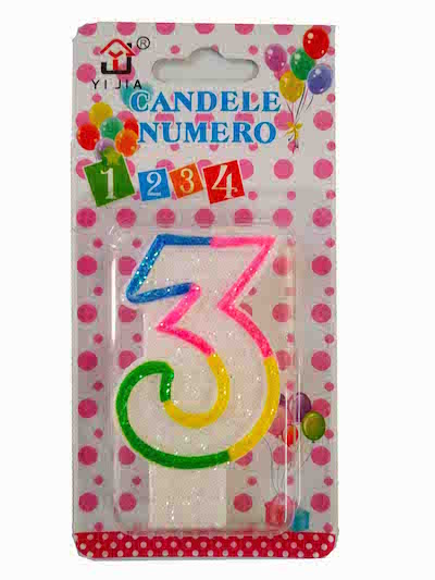 Birthday Number Candle 3