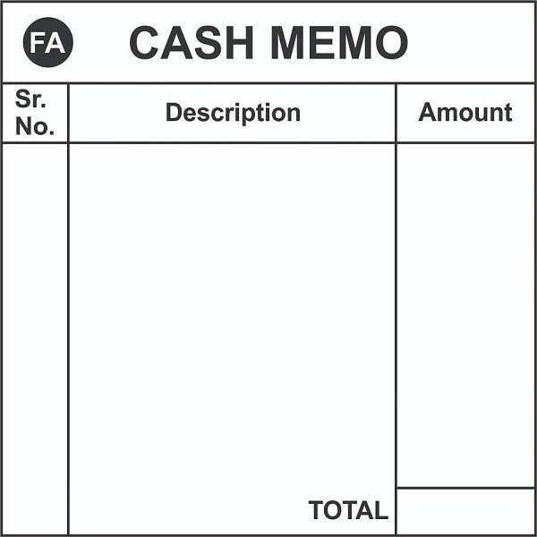 Duplicate Cash Memo No. 00
