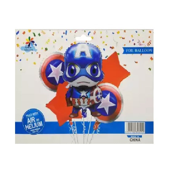 Foil Balloon - Captain America (Set Of 5)