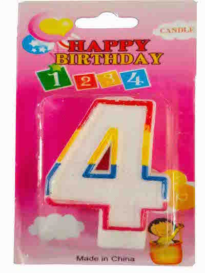Birthday Number Candle 4