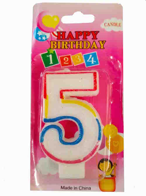 Birthday Number Candle 5