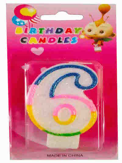 Birthday Number Candle 6