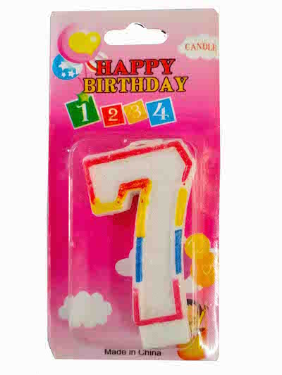 Birthday Number Candle 7