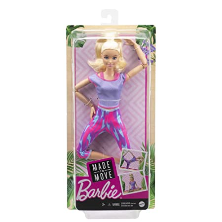 Barbie Made to Move Doll with Purple Dress (GXF04)