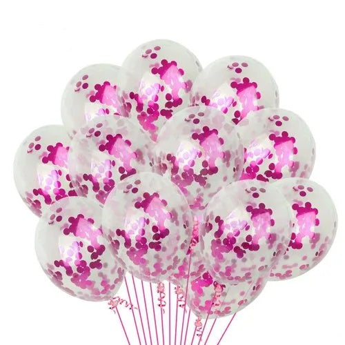 Foil Confetti Balloon - Pink 10 pcs