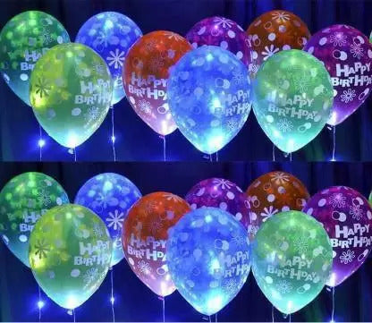 LED Printed Balloons (Set Of 5)