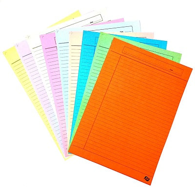 A4 Ruled Coloured Sheet Thin (50 Sheets)