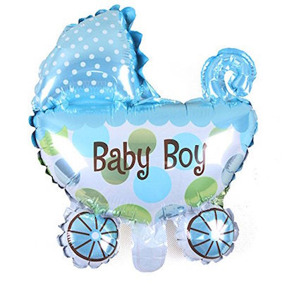 Baby Shower Foil Balloon - Baby Boy Pram