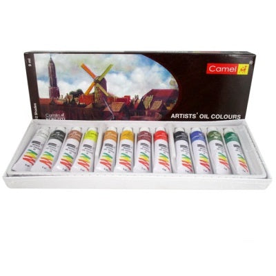 MRP400 Camel Artist Oil Colours Tube (Set of 12 Shades x 9 ml)