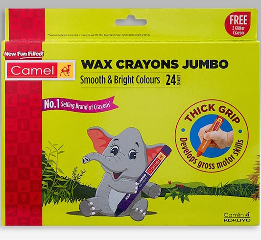 Camel Wax Crayons Jumbo 24 Shades