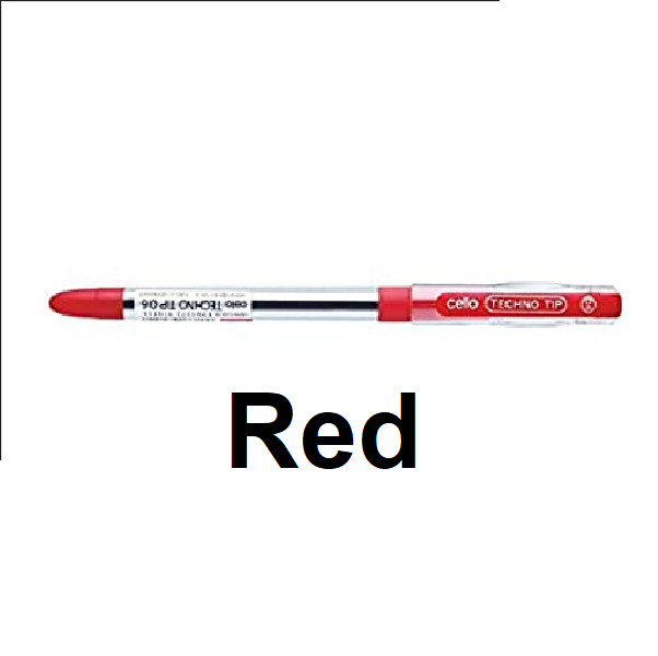 Cello Techno Tip Ball Pen (Red)