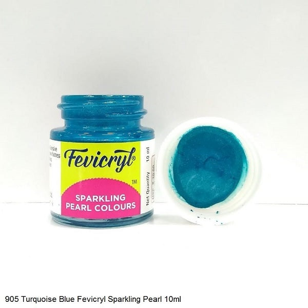 Fevicryl Sparkling Pearl Colours 10ml (Sparkling Pearl Turquoise Blue- 905)