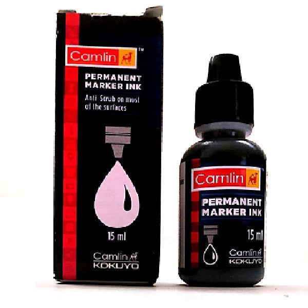 Camlin Permanent Marker Ink 15ml (Black)